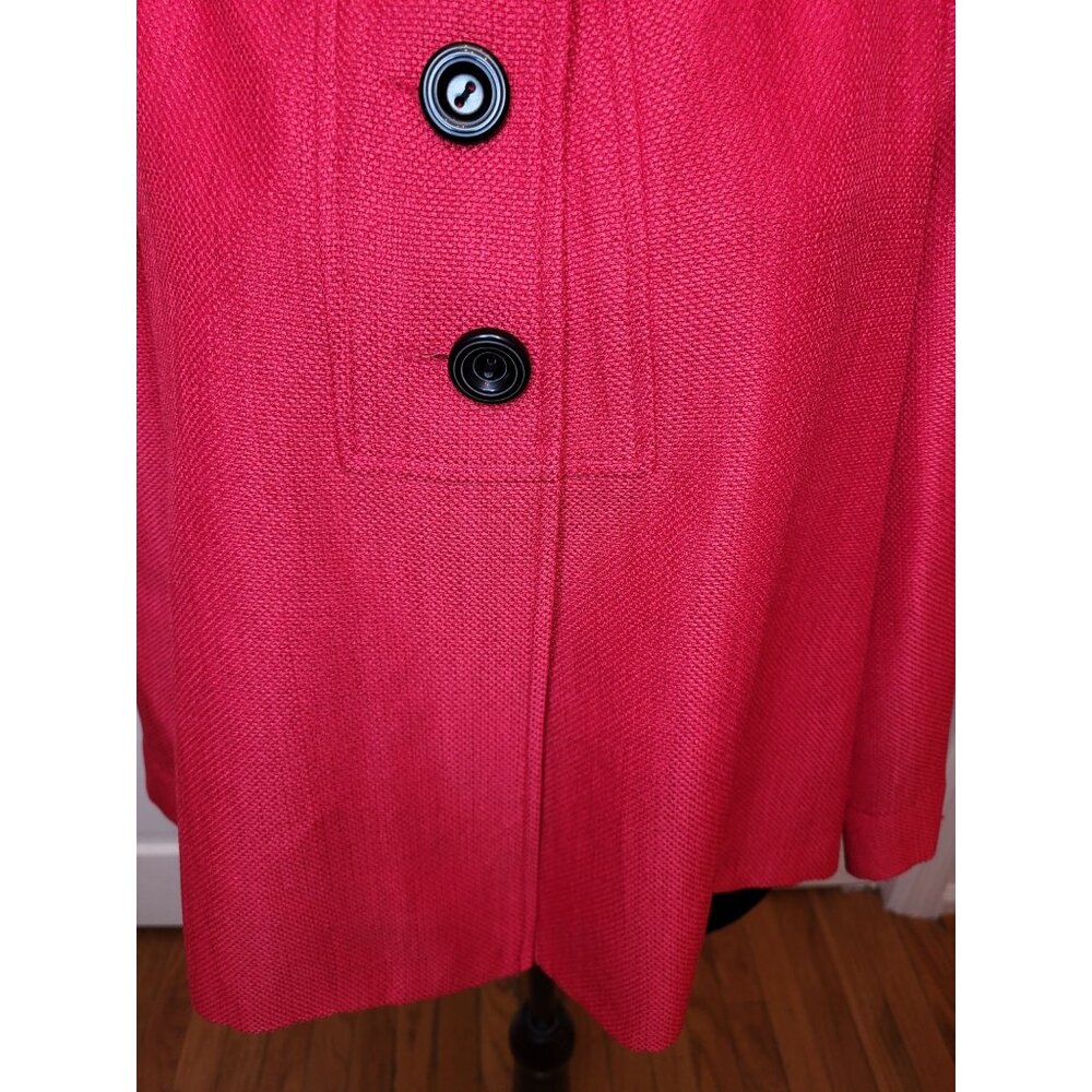 Perceptions Petite Red Swing Tailored Jacket 14P Twee Retro Old Money Ladylike - Picture 3 of 9